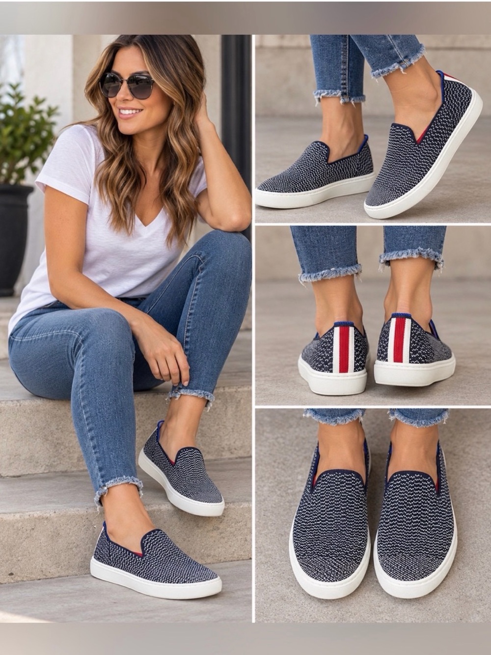 Rothy’s Maritime Gradient Retired Sneaker Size 6 New Without Box